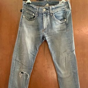 Rag & Bone Light Blue Skinny distressed